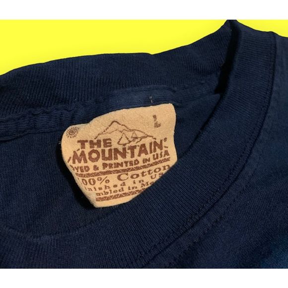 Vintage USA The Mountain Dolphins Navy Blue Tye Dye T Shirt - Picture 4 of 4